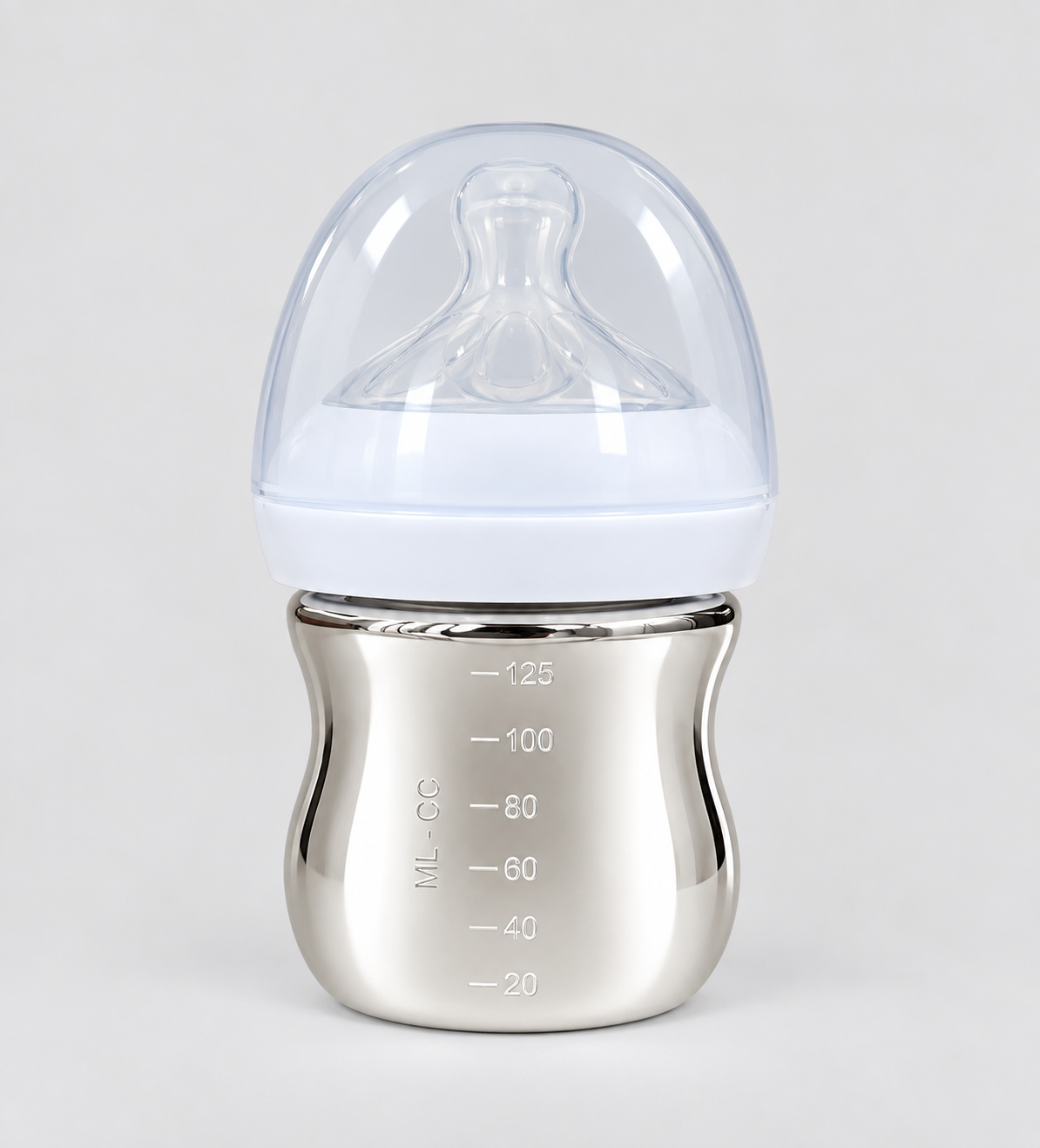 Classic Silver Feeding Bottle - Engravable