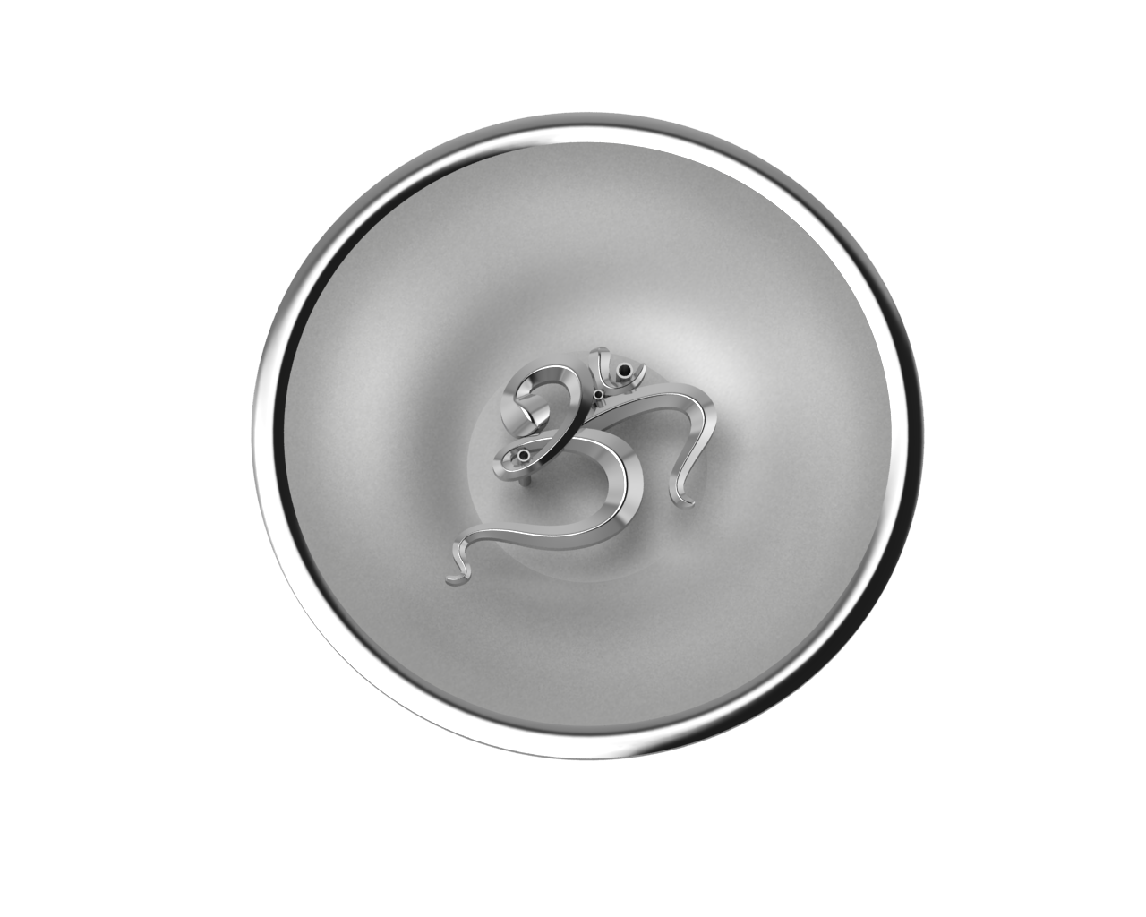 Sterling Silver Om Round Agarbatti Holder By Isvara Holders