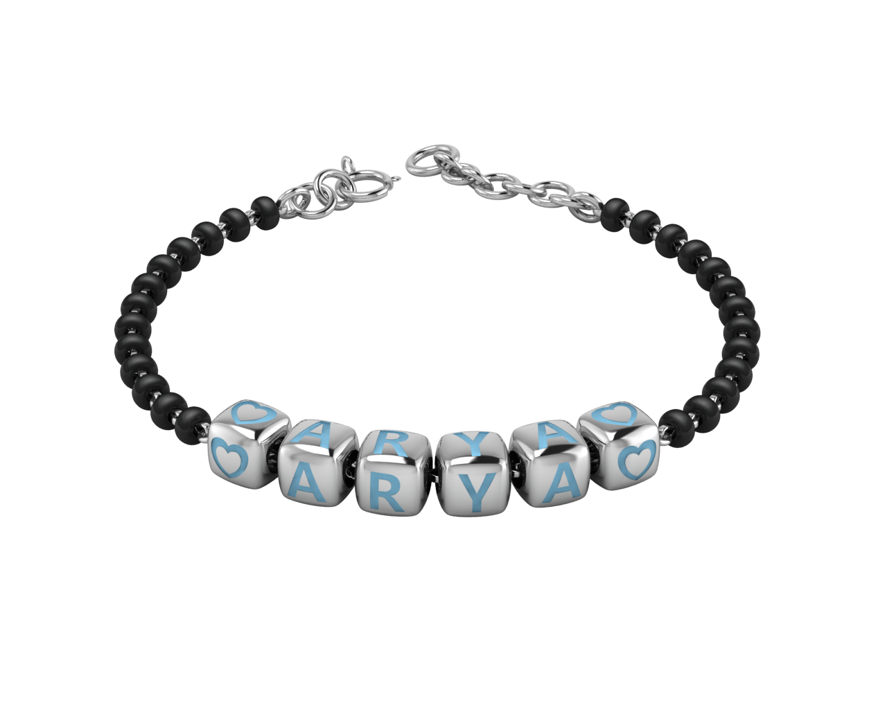 Sterling Silver Name Nazariya For Baby & Child With Dice Babykubes