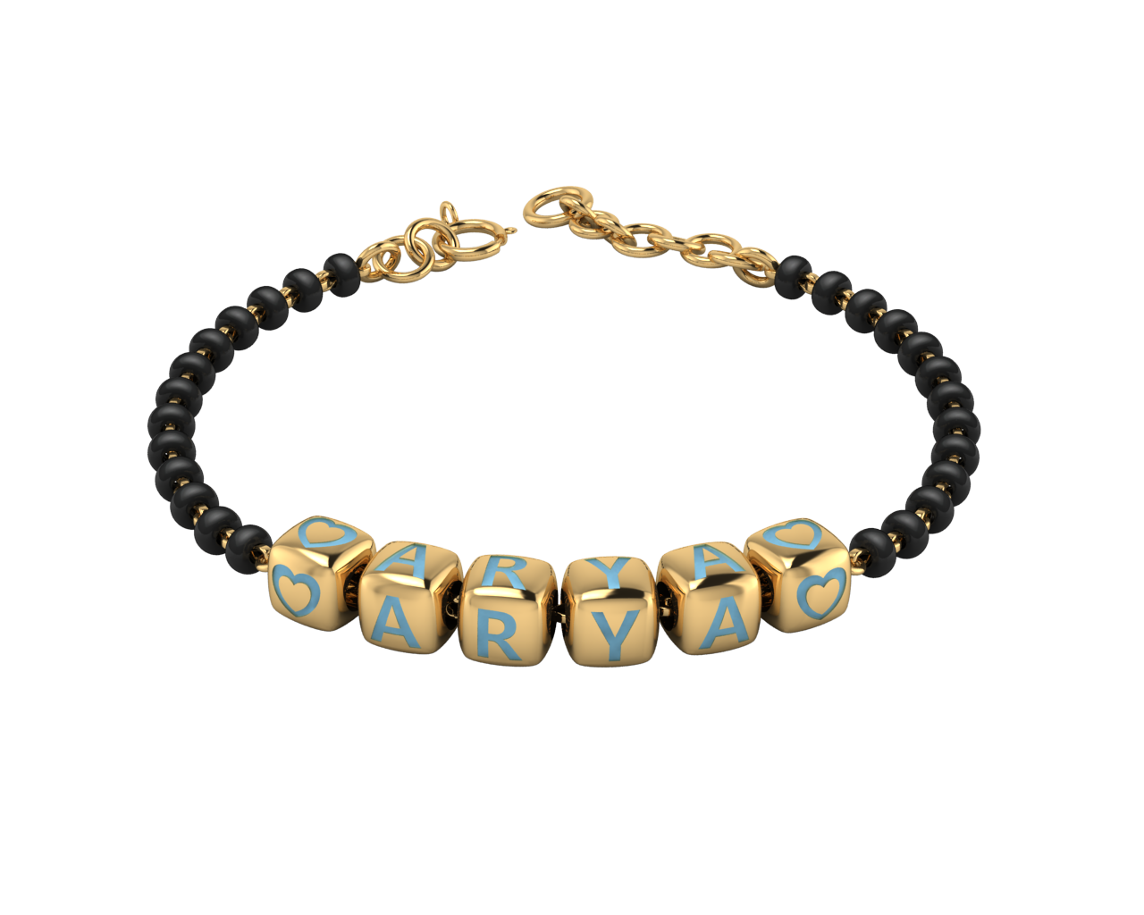 Sterling Silver Name Nazariya For Baby & Child With Dice Babykubes-18Kt Gold Plated
