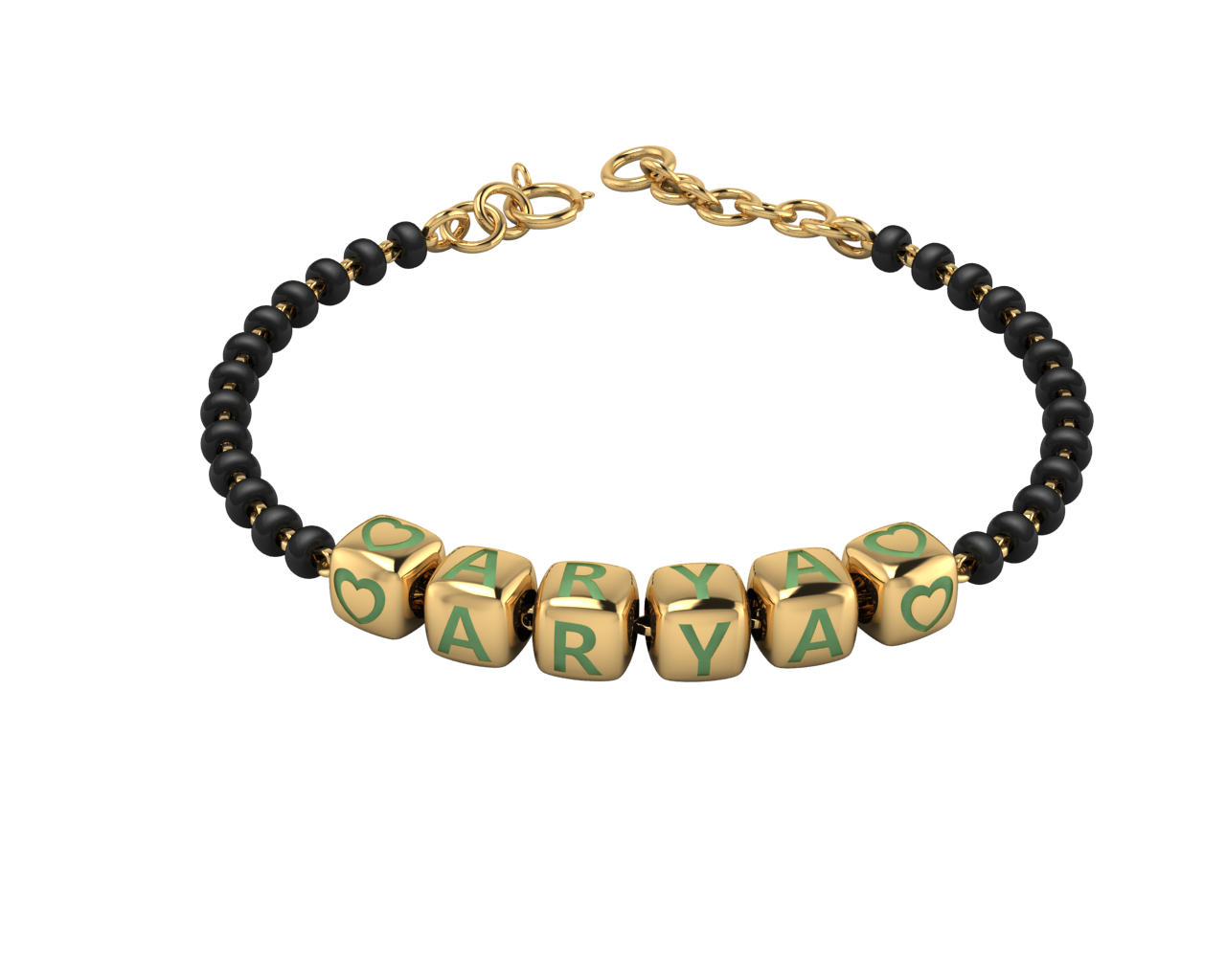 Sterling Silver Name Nazariya For Baby & Child With Dice Babykubes-18Kt Gold Plated