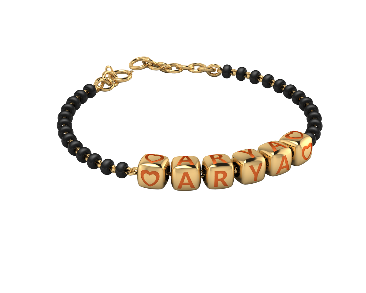 Sterling Silver Name Nazariya For Baby & Child With Dice Babykubes-18Kt Gold Plated 4 / Orange