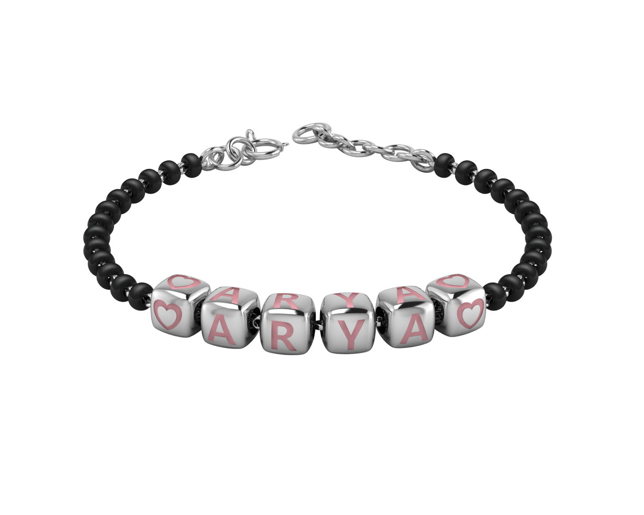 Sterling Silver Name Nazariya For Baby & Child With Dice Babykubes