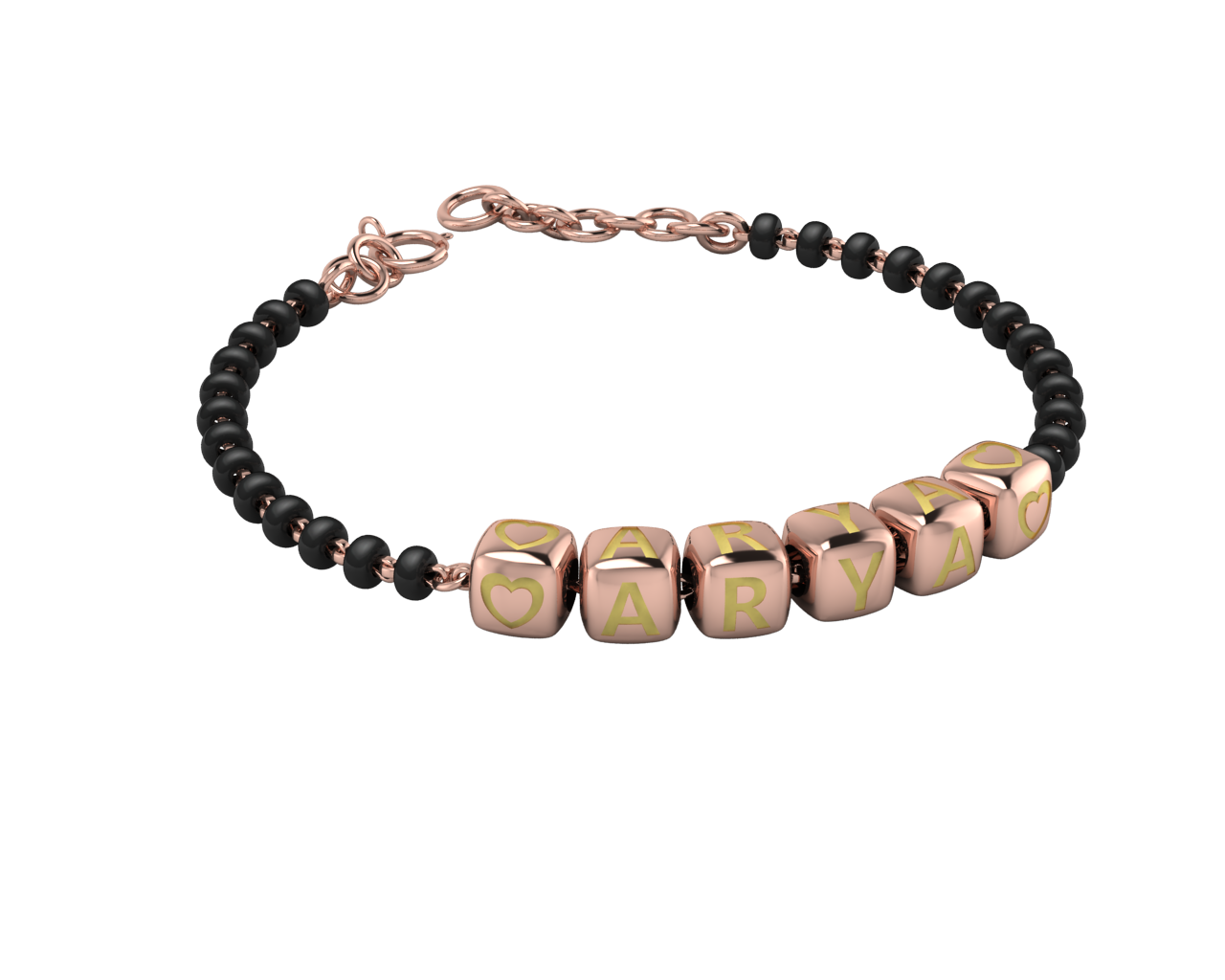 Sterling Silver Name Nazariya For Baby & Child With Dice Babykubes- 18Kt Pink Gold Plated 4 / Yellow