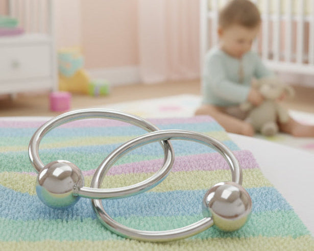 Two Ring/Teether Rattle-Engraveable