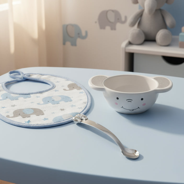 Elephant Curved Feeding Spoon- Engraveable