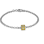 Sterling Silver Babykubes Gifting Heart Square Bracelet For Baby And Child 4 / Yellow Bracelets