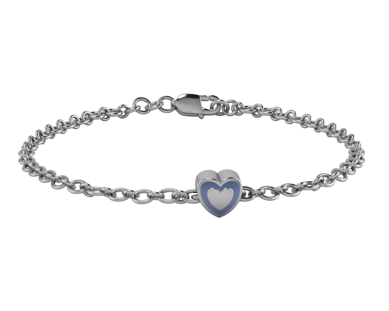 Sterling Silver Babykubes Gifting Heart Bracelet For Baby And Child 4 / Blue Bracelets