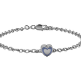 Sterling Silver Babykubes Gifting Heart Bracelet For Baby And Child 4 / Blue Bracelets