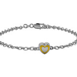 Sterling Silver Babykubes Gifting Heart Bracelet For Baby And Child 4 / Yellow Bracelets