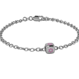 Sterling Silver Babykubes Single Star Dice Bracelet For Baby And Child 4 / Pink Bracelets