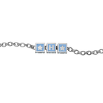 Sterling Silver Rakhi Personalised With Name - Blue Enamel Squares