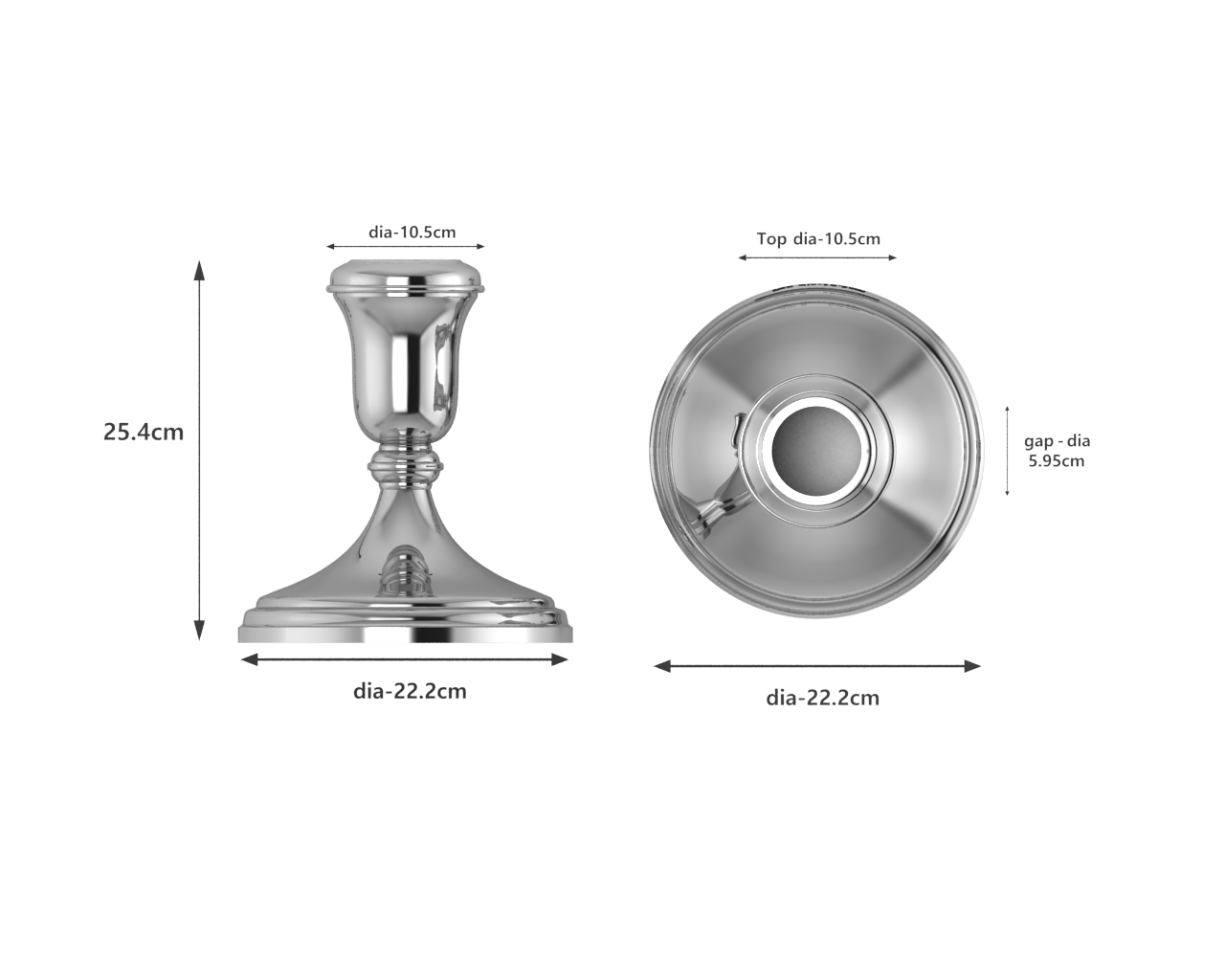 Silver Plated Classic Candle Stand