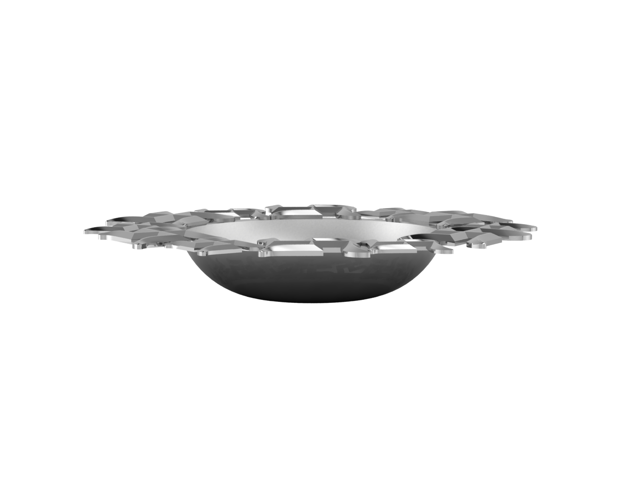 Sterling Silver Diya For Pooja - Multi Swastik Motif Round By Isvara