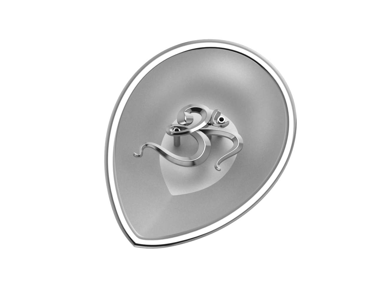 Sterling Silver Om Pear Agarbatti Holder By Isvara Holders