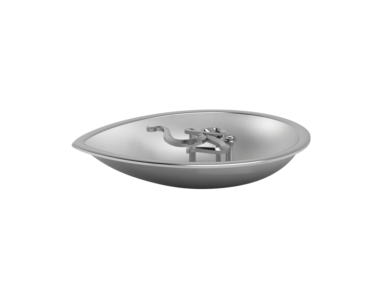 Sterling Silver Om Pear Agarbatti Holder By Isvara Holders