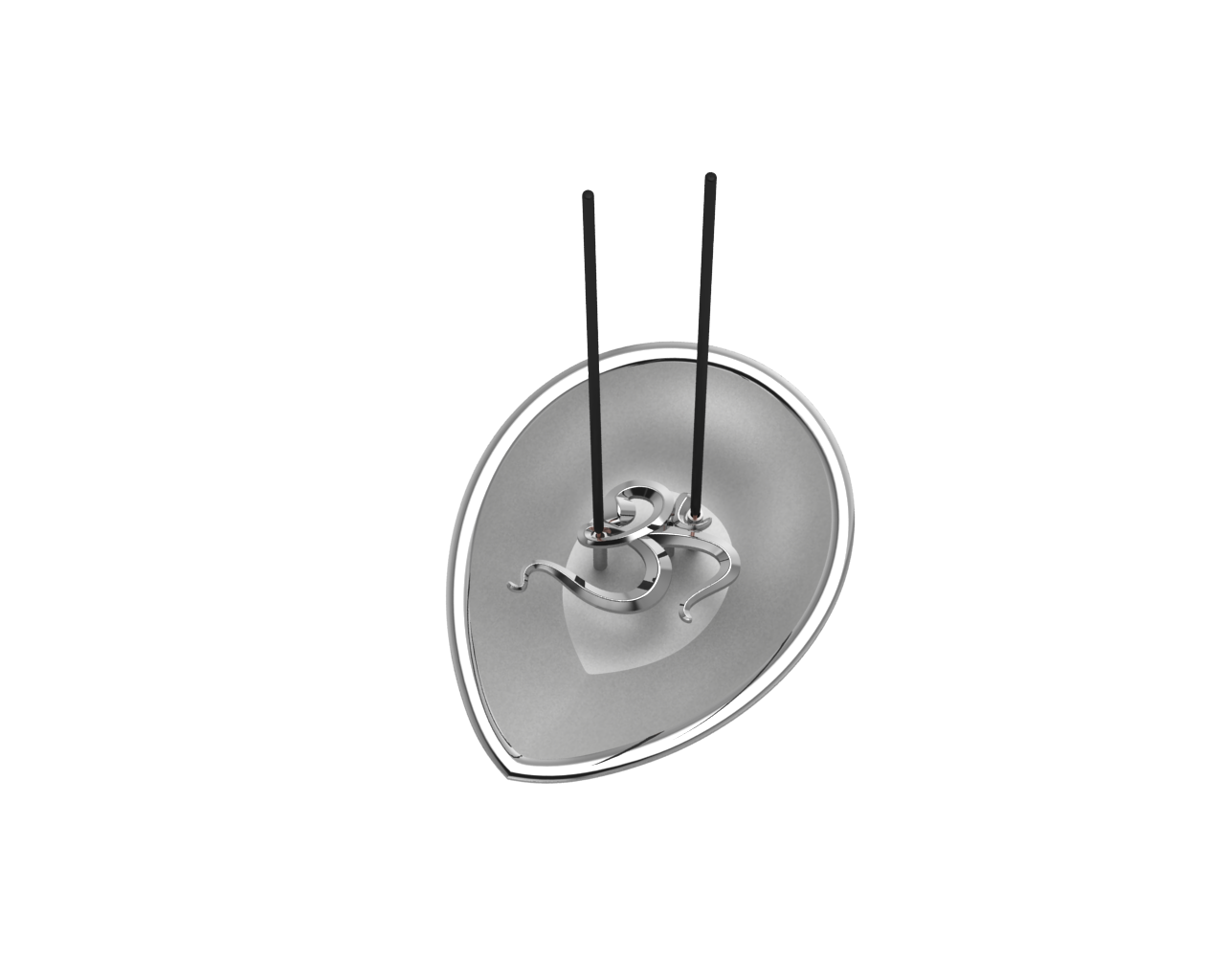 Sterling Silver Om Pear Agarbatti Holder By Isvara Holders