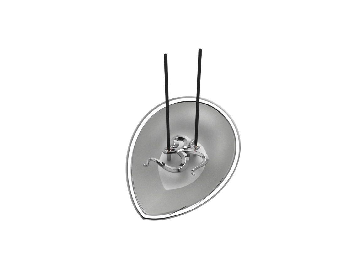 Sterling Silver Om Pear Agarbatti Holder By Isvara Holders