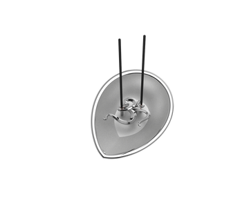 Sterling Silver Om Pear Agarbatti Holder By Isvara Holders