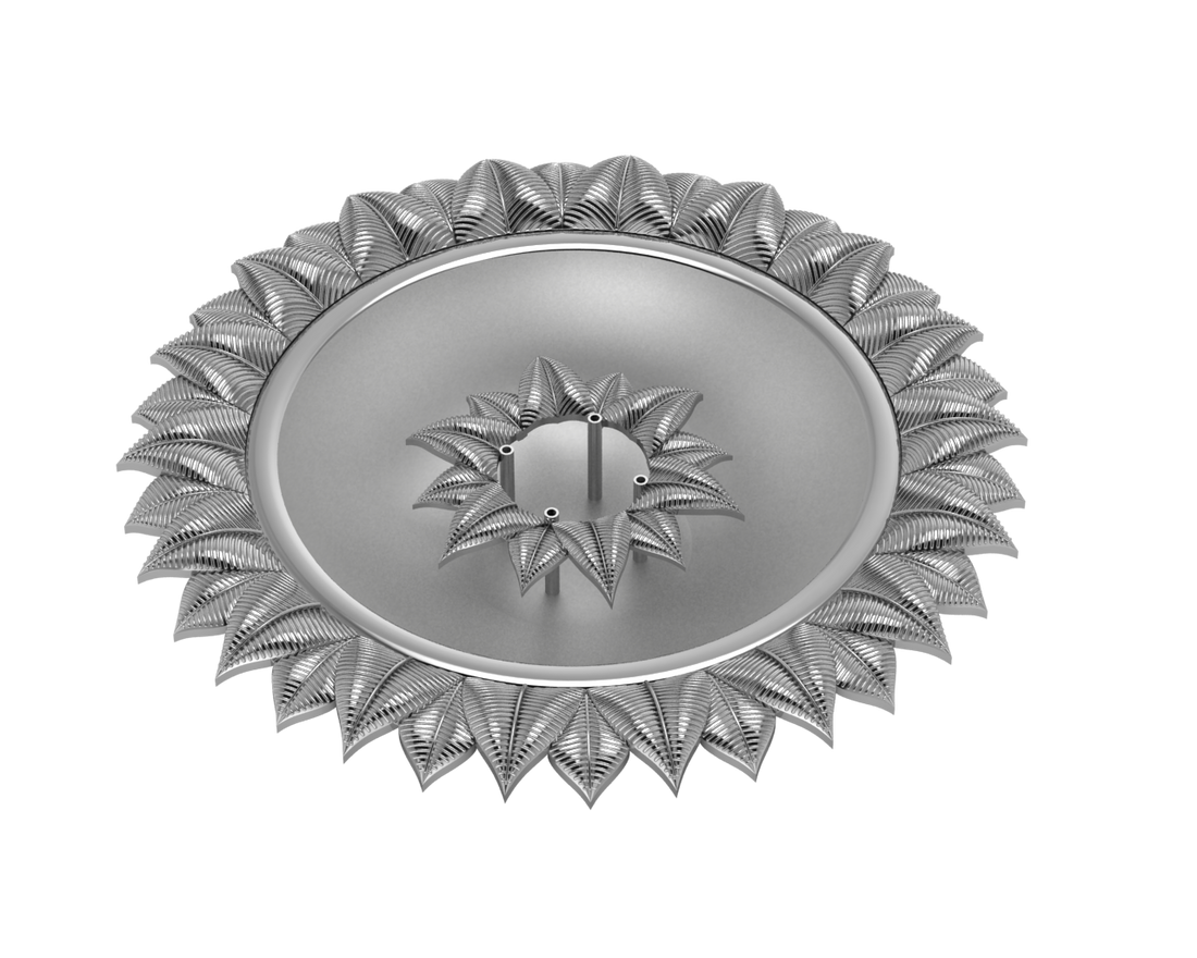 Silver Plated Lotus Round Agarbatti Holder For Pooja By Isvara Agarbatti Holder