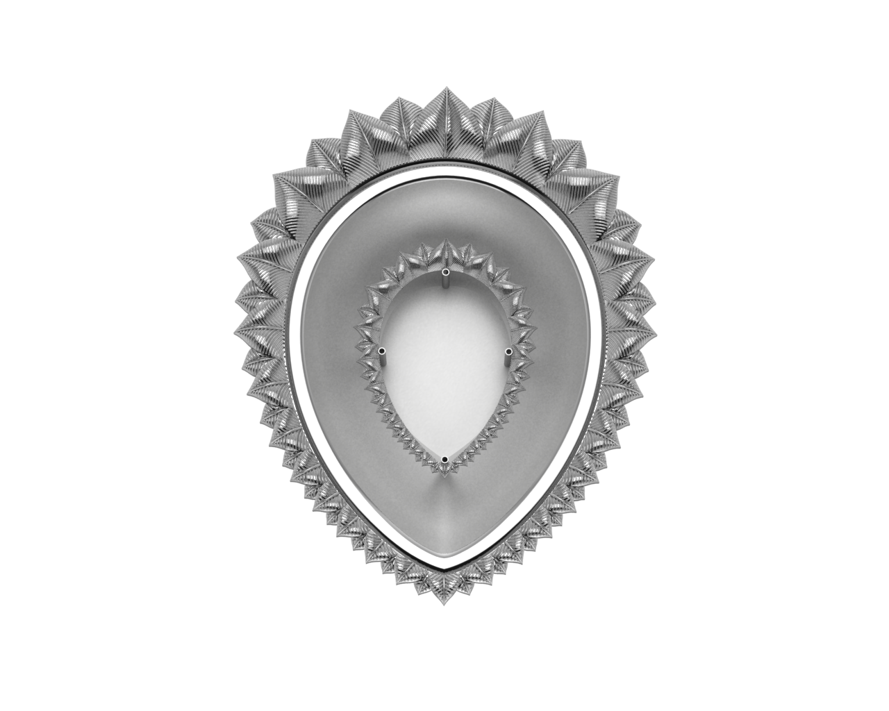 Silver Plated Lotus Pear Agarbatti Holder For Pooja By Isvara Agarbatti Holder