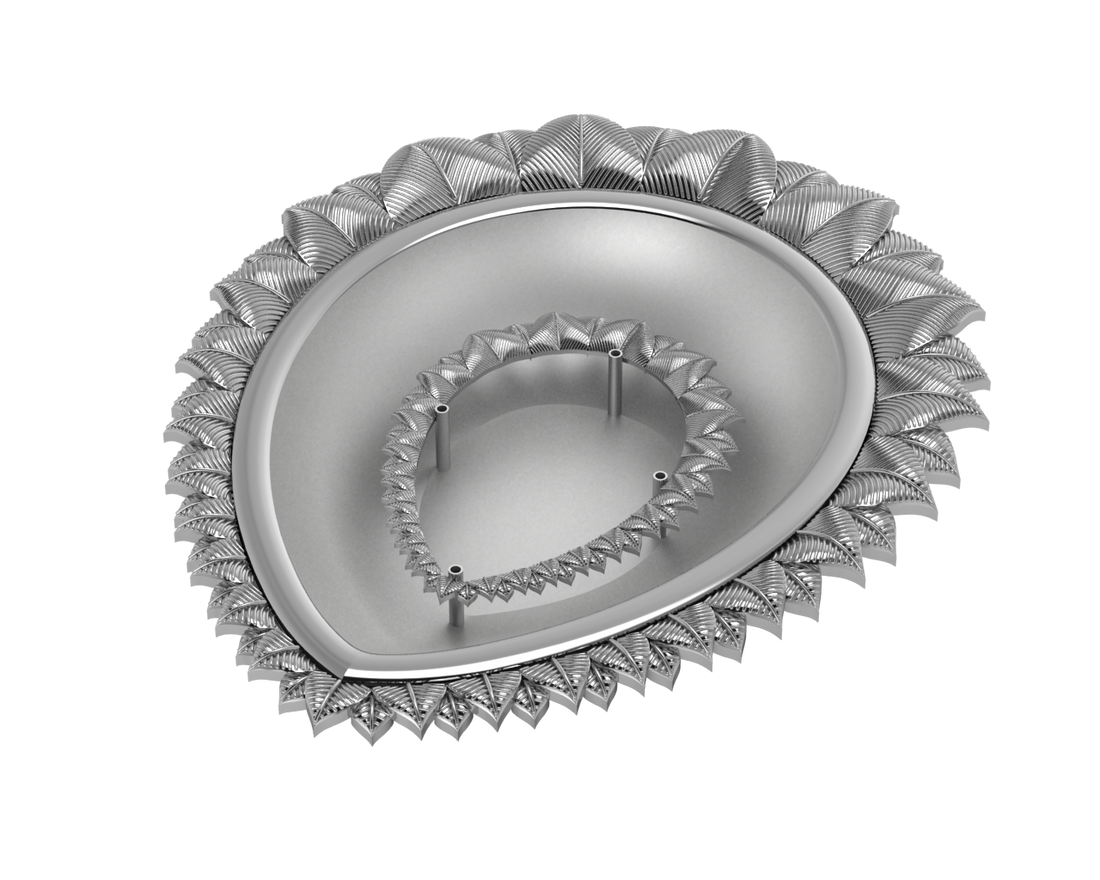 Silver Plated Lotus Pear Agarbatti Holder For Pooja By Isvara Agarbatti Holder