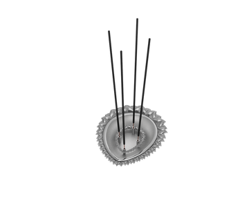 Silver Plated Lotus Pear Agarbatti Holder For Pooja By Isvara Agarbatti Holder