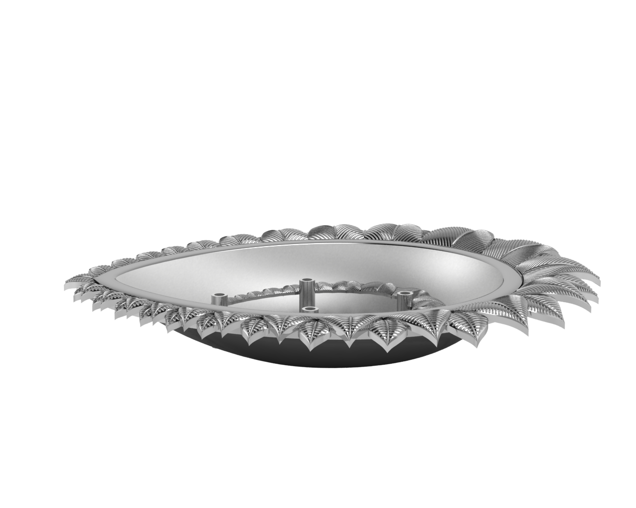 Silver Plated Lotus Pear Agarbatti Holder For Pooja By Isvara Agarbatti Holder