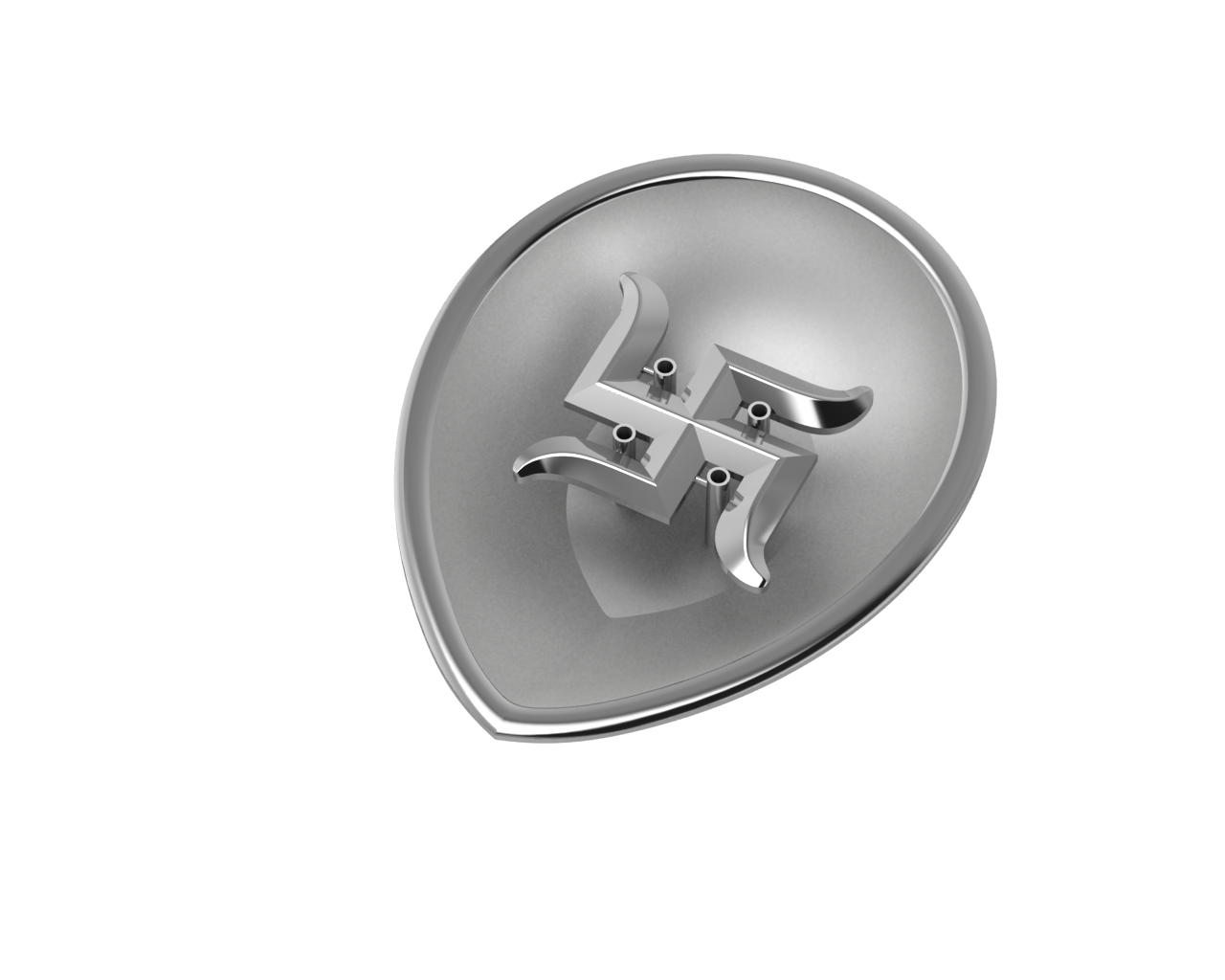 Sterling Silver Swastik Pear Agarbatti Holder For Pooja By Isvara Holders