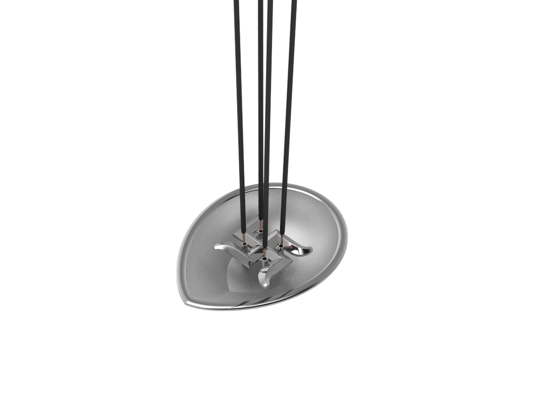 Sterling Silver Swastik Pear Agarbatti Holder For Pooja By Isvara Holders