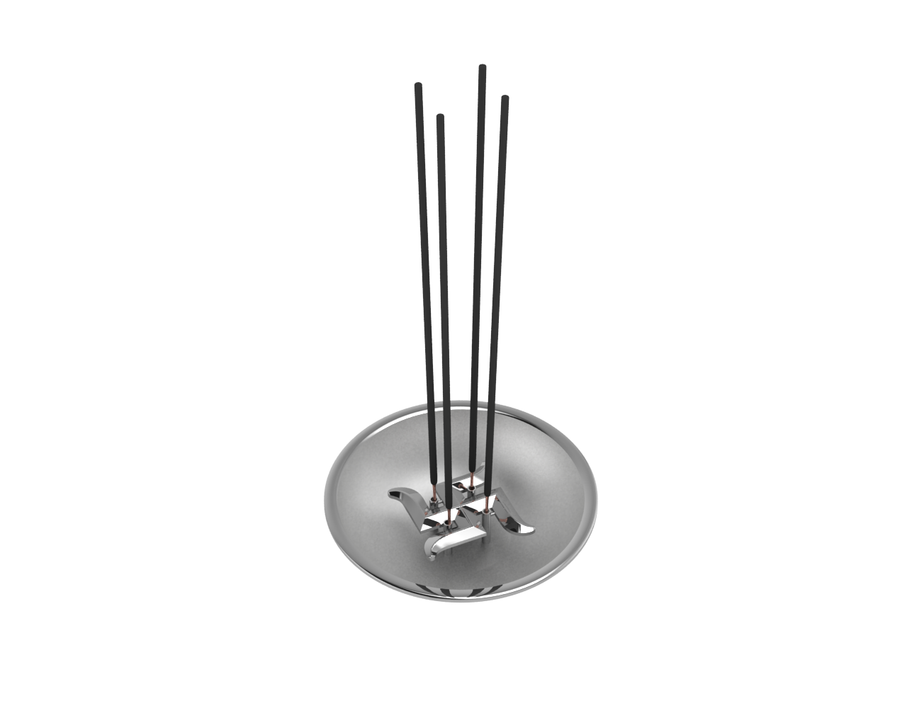 Sterling Silver Swastik Round Agarbatti Holder For Pooja By Isvara Holders