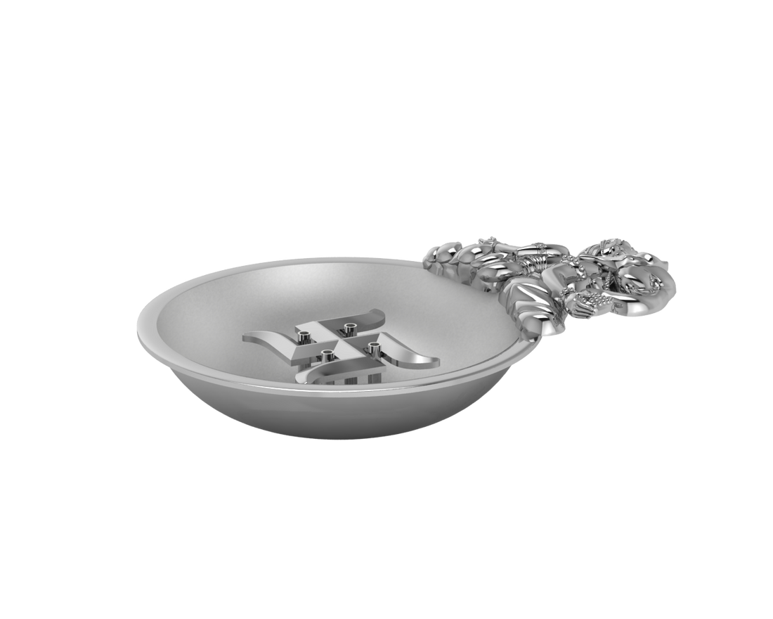 Sterling Silver Ganesh Laxmi Swastik Round Diya & Agarbatti Holder Set By Isvara