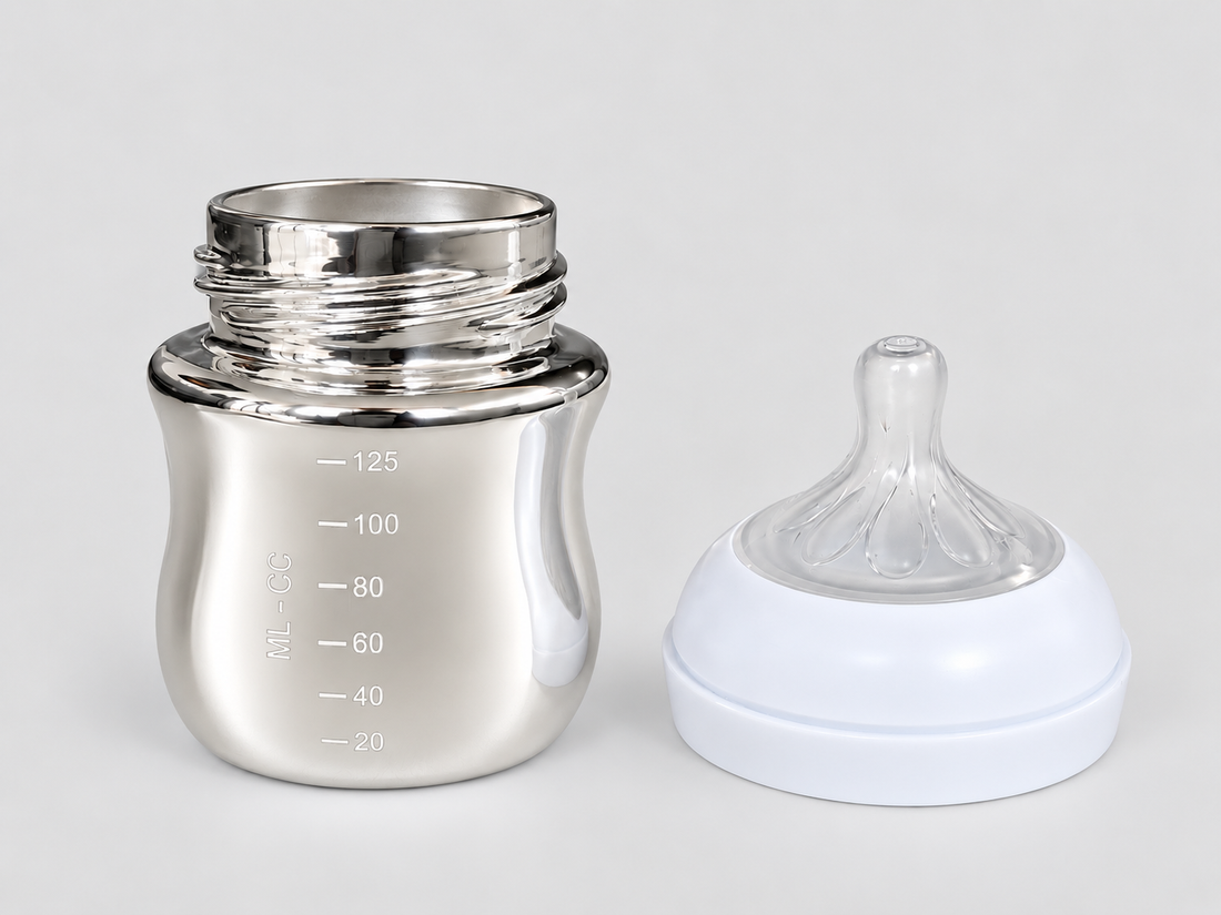 Classic Silver Feeding Bottle - Engravable
