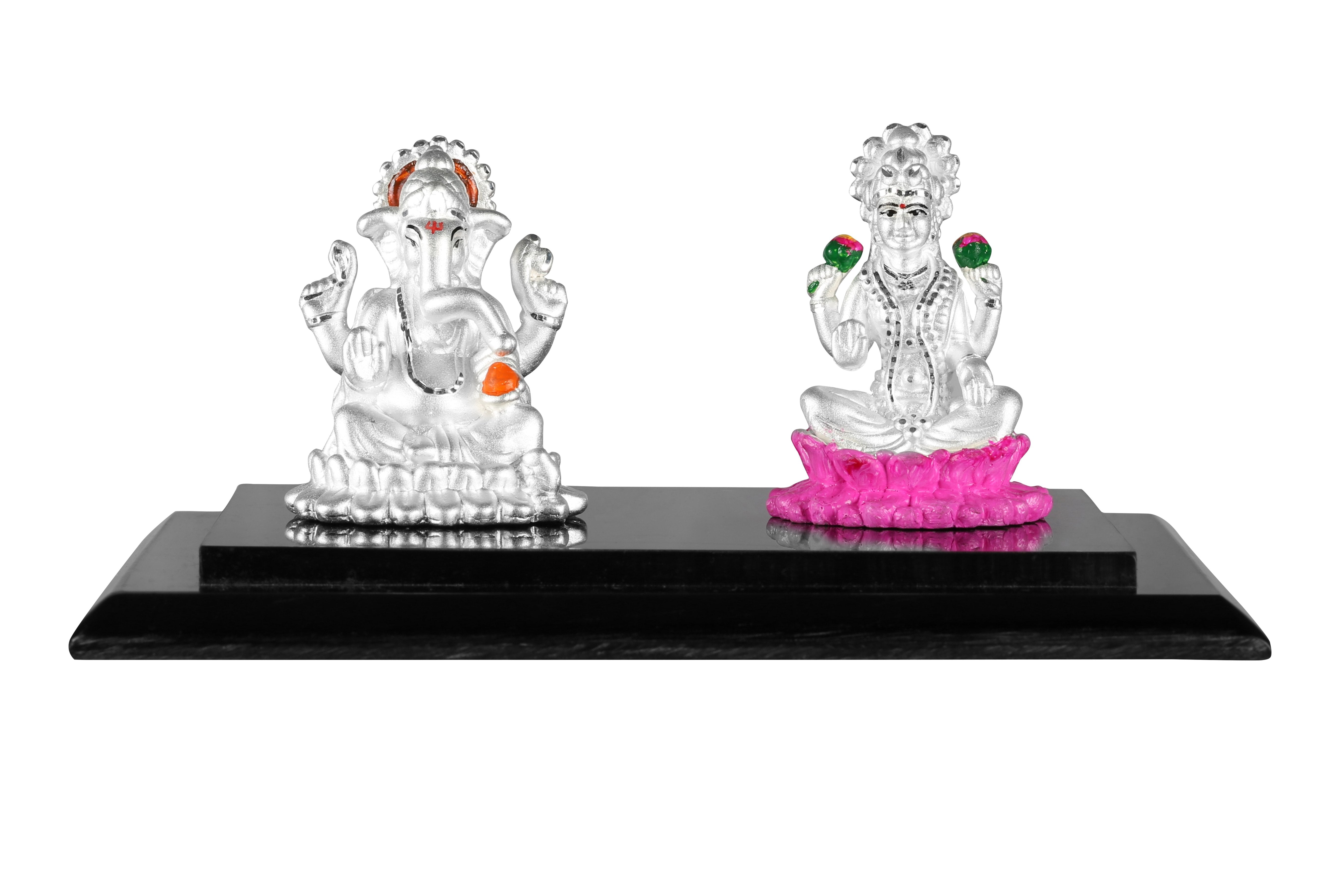 999 Pure Silver Ganesh Laxmi Idols By Krysaliis Isvara - Kriglx_Ms02