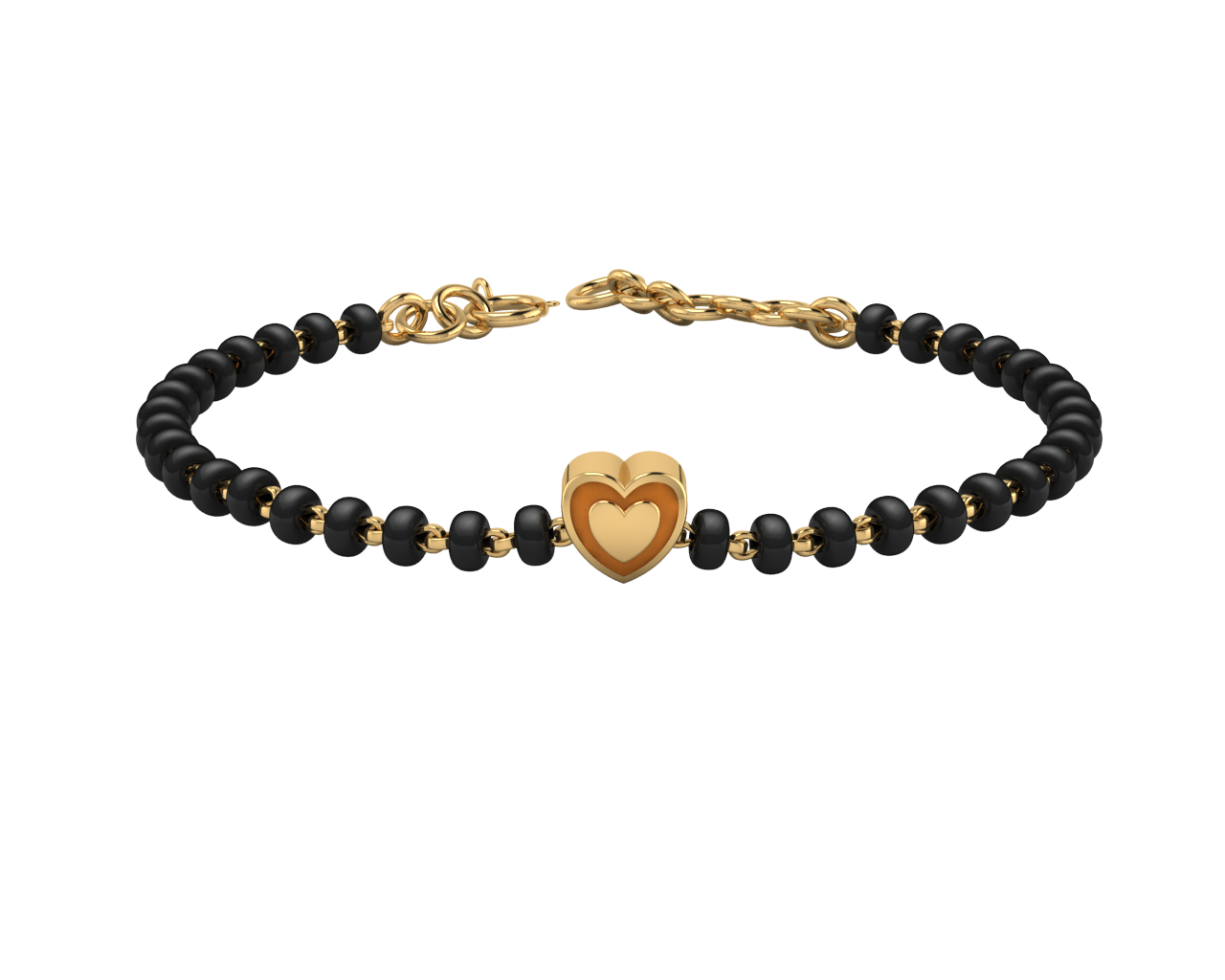 Sterling Silver Single Kube Nazariya For Baby & Child With Heart Babykubes-18Kt Gold Plated 4 /