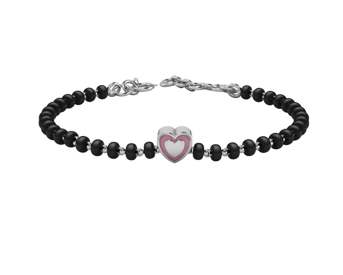 Sterling Silver Single Kube Nazariya For Baby & Child With Heart Babykubes 4 / Blue