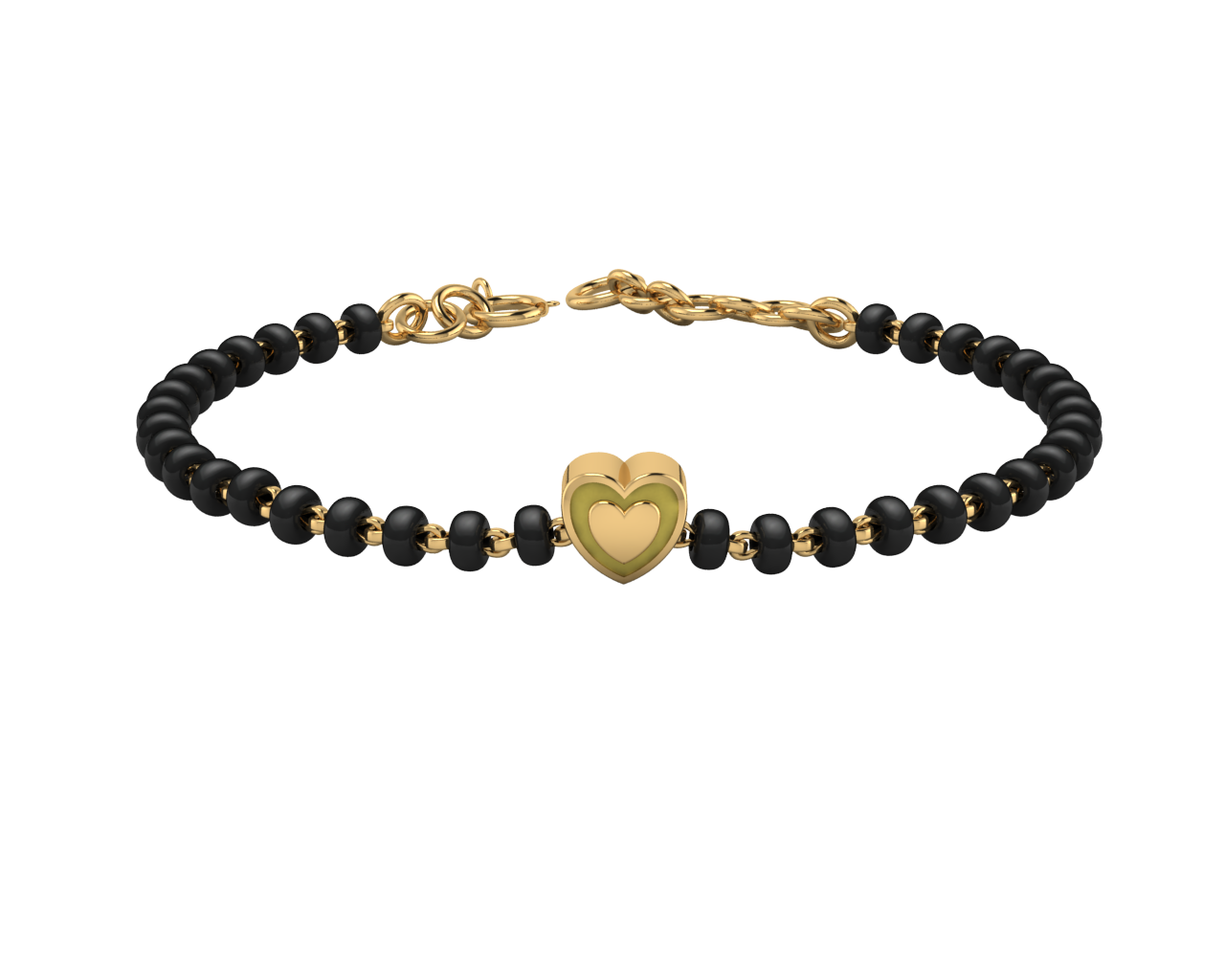 Sterling Silver Single Kube Nazariya For Baby & Child With Heart Babykubes-18Kt Gold Plated 4 /