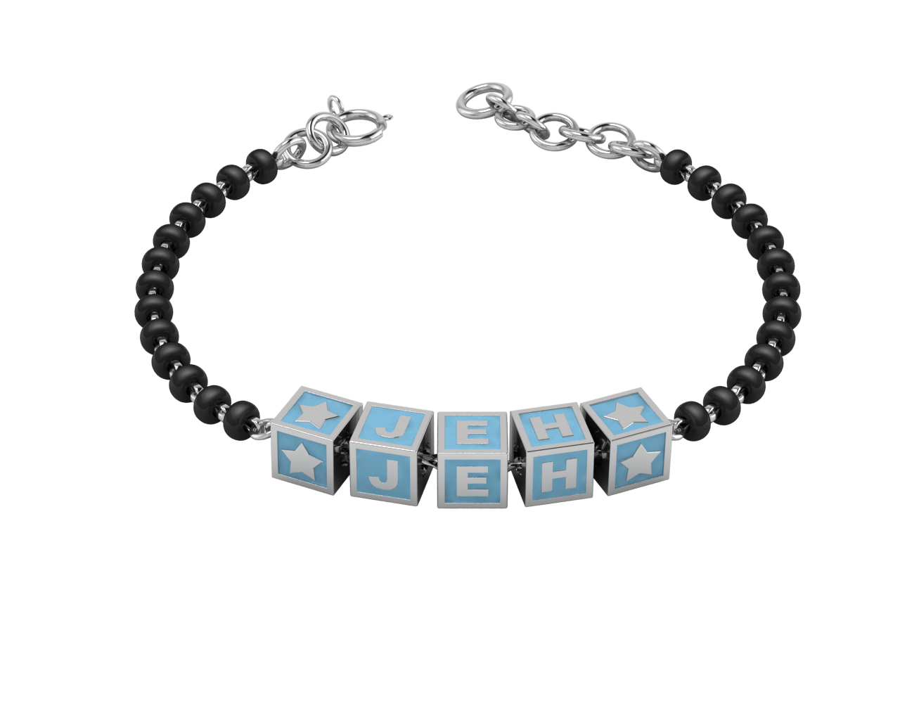 Sterling Silver Name Nazariya For Baby & Child With Square Babykubes