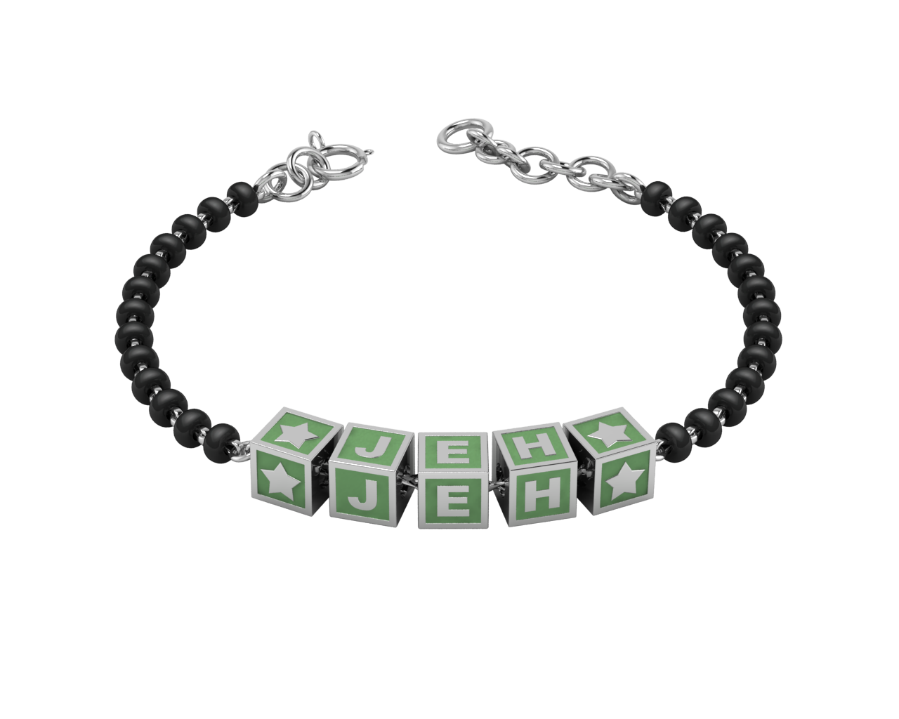 Sterling Silver Name Nazariya For Baby & Child With Square Babykubes