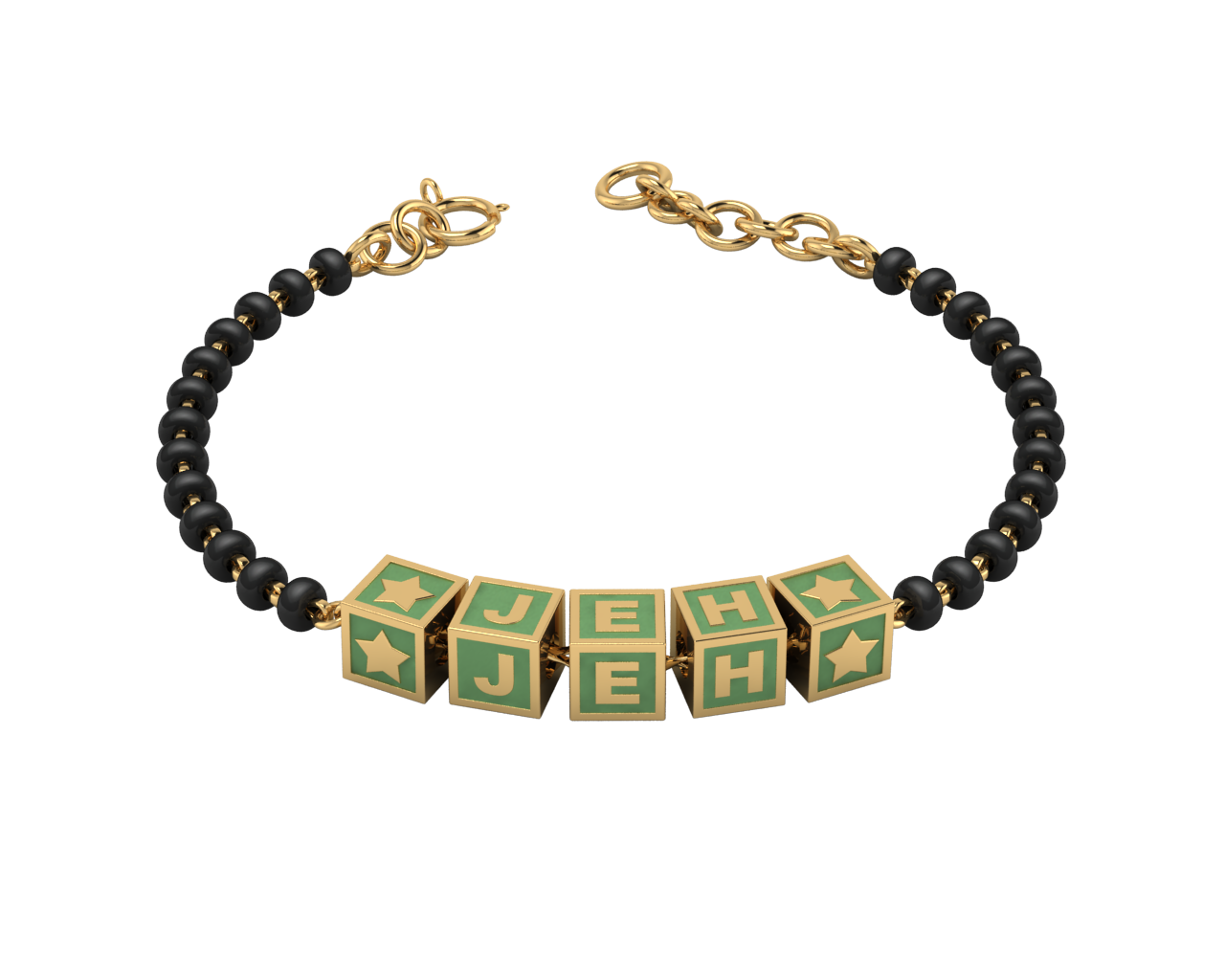 Sterling Silver Name Nazariya For Baby & Child With Square Babykubes-18Kt Gold Plated