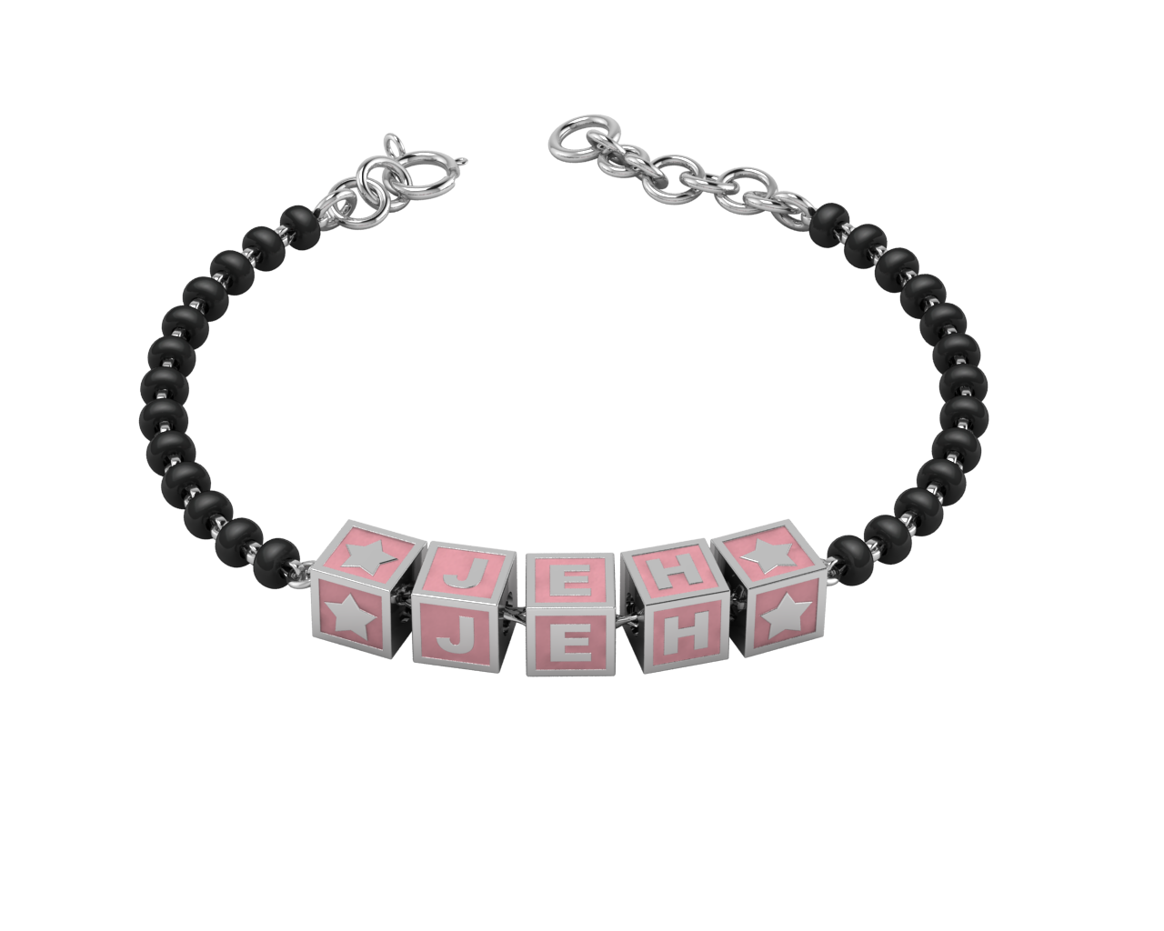 Sterling Silver Name Nazariya For Baby & Child With Square Babykubes