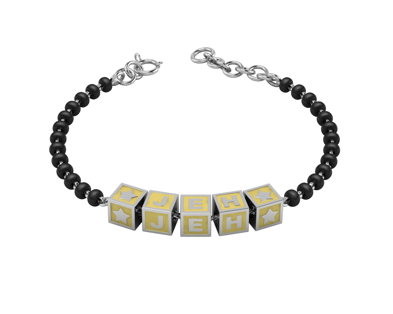Sterling Silver Name Nazariya For Baby & Child With Square Babykubes