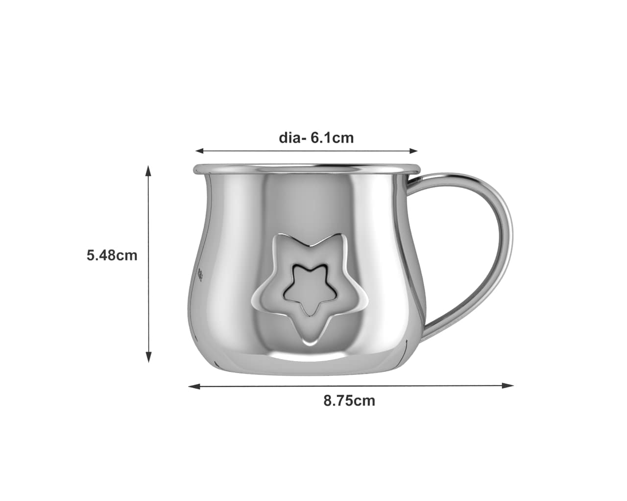 Silver Plated Baby Cup with an embossed Star