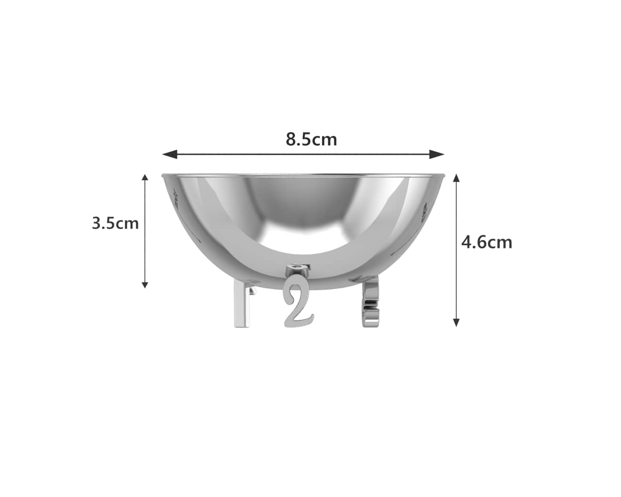 Sterling Silver Bowl for Baby and Child - 123 Number supports