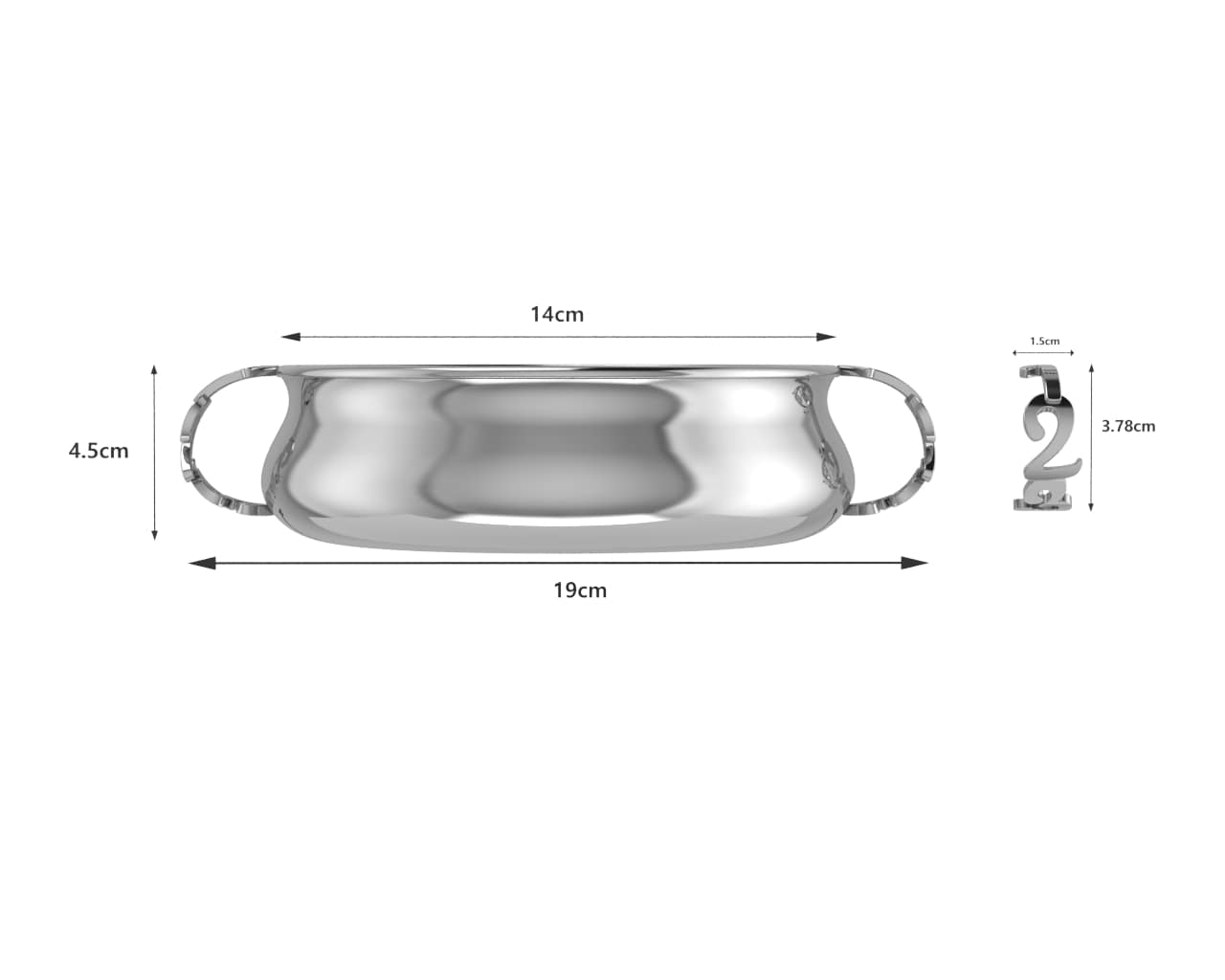 Sterling Silver Bowl for Baby and Child - 123 Feeding Porringer