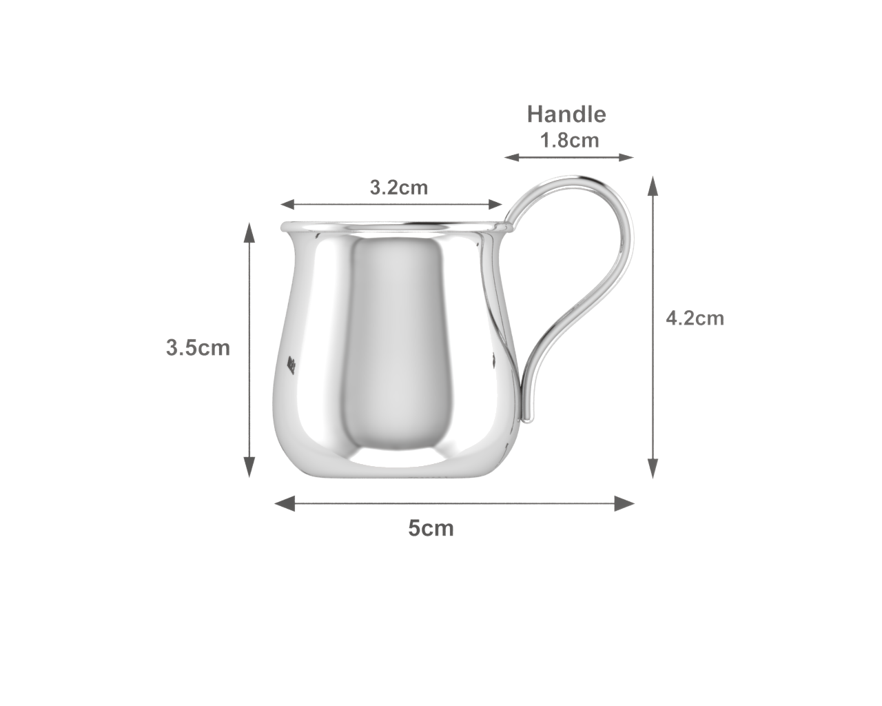 Sterling Silver Mini Bulge Baby Cup Cups