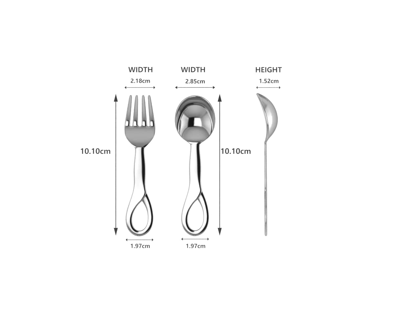 Sterling Silver Baby Spoon & Fork Set - Sophie