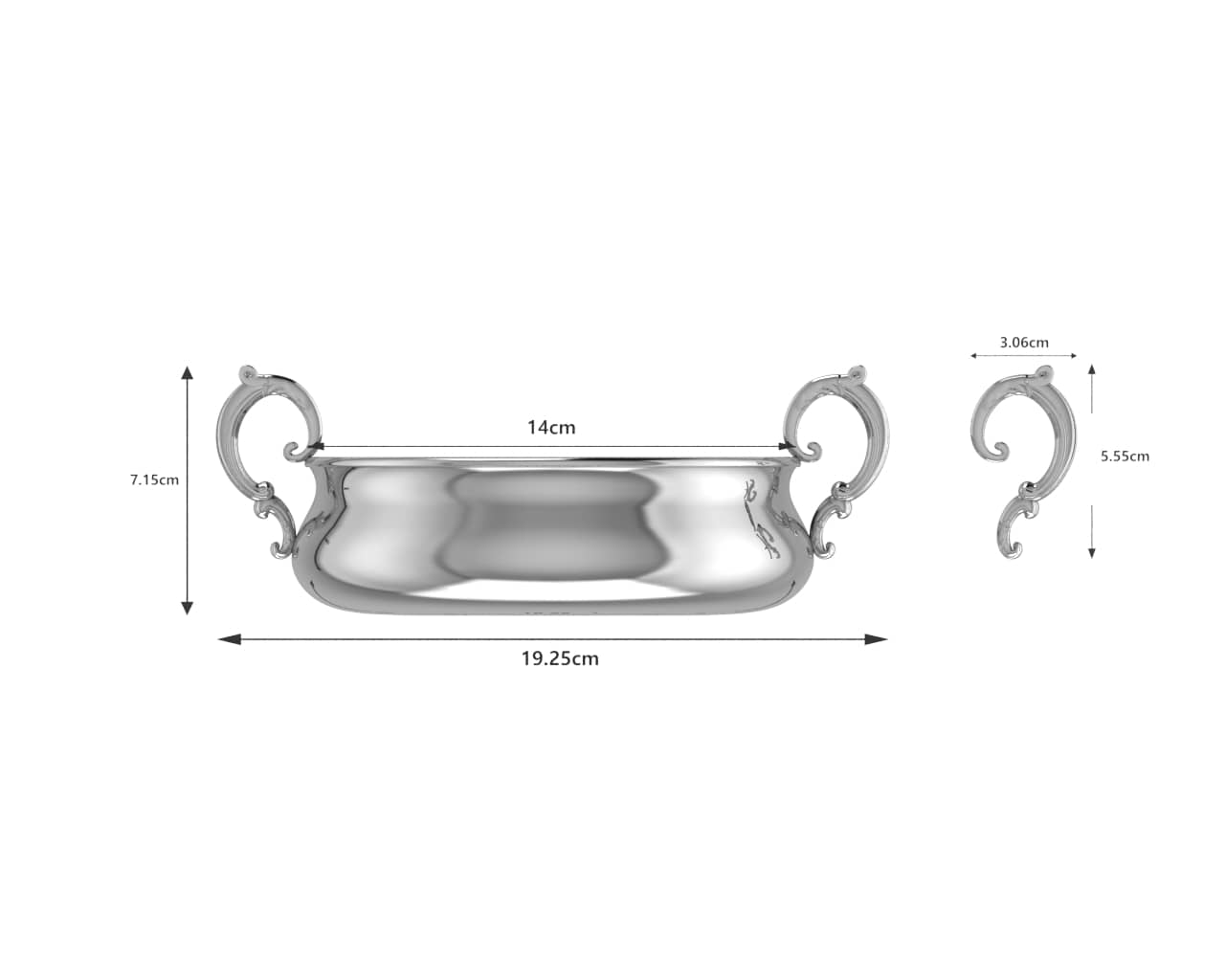 Sterling Silver Bowl for Baby and Child - Victorian Feeding Porringer