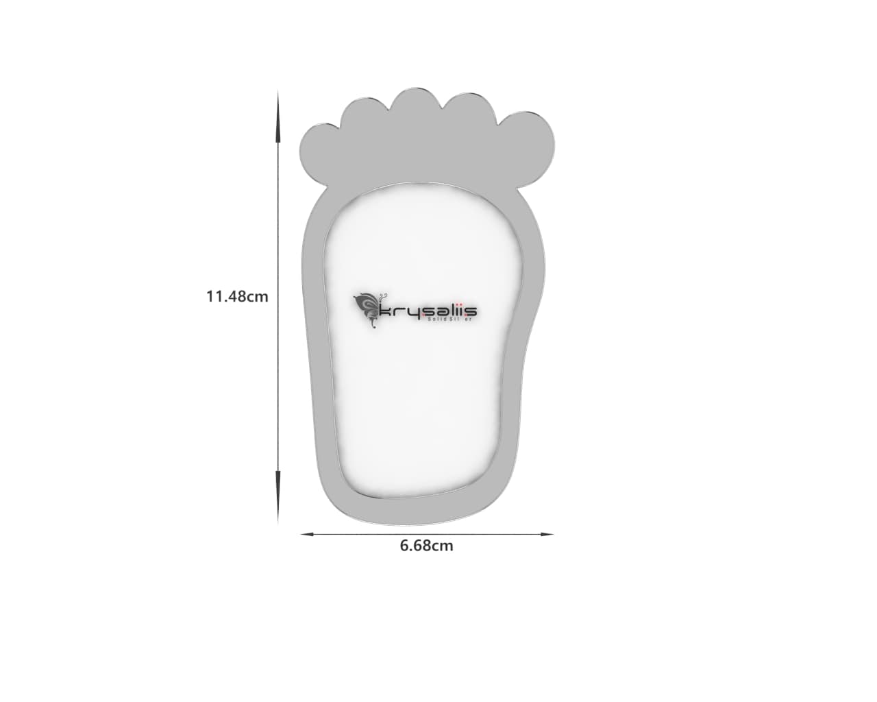 Silver Plated Foot Photo Frame for Baby and Kids