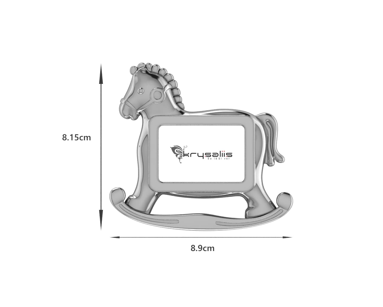 Silver Plated Photo Frame for Baby and Kids - Rocking Horse